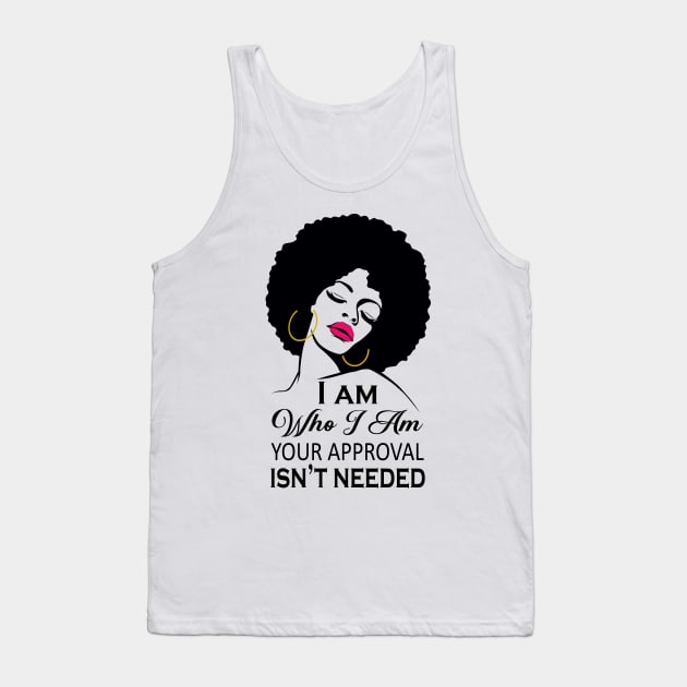 Black Queen Lady Curly Natural Afro African American Ladies Tank Top by Xonmau